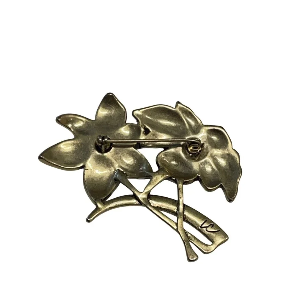 Vintage Liz Claiborne Flower‎ Cluster Brooch Beads